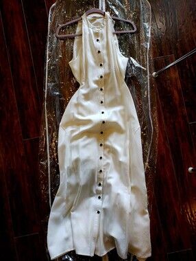Size 12 White Floor Length Dress